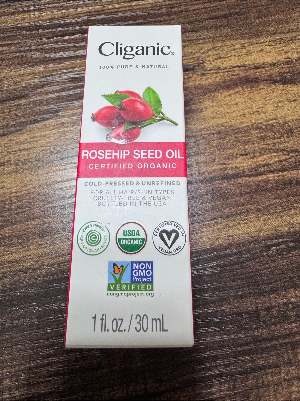 Rosehip Seed Oil - Organic 1 fl. oz. - Pink/Red